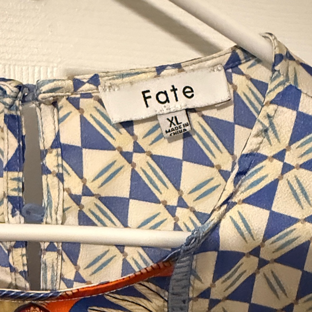 Fate Women’s Multicolor Patchwork Boho Floral Blo… - image 4